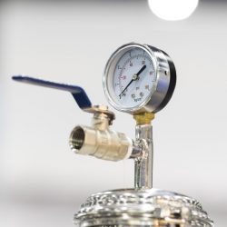 Pressure dial Gauge for measuring air pressure in manufacturing equipment