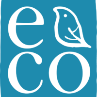 Logo ECO_blu scritta bianca